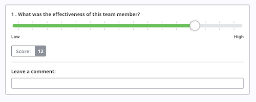 Peer Evaluation Slider